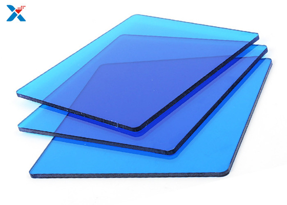 comprar Policarbonato del plexiglás que cubre resistencia de impacto azul transparente de la hoja online manufacture