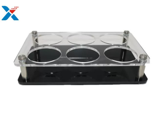 comprar agujeros transparentes de la hoja de acrílico del plexiglás de 2m m los 6 colocan al soporte de vaso online manufacture