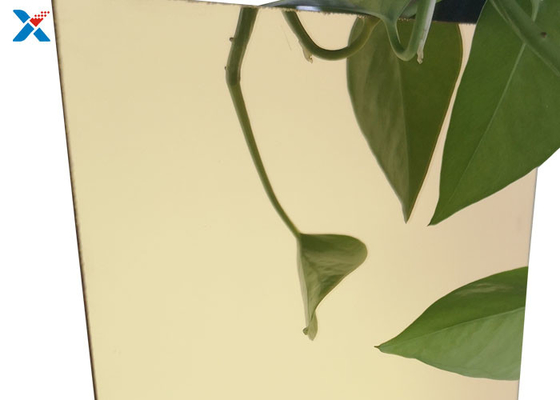 comprar la hoja de acrílico del espejo del oro de 1m m cubrió difícilmente la placa superficial del plexiglás online manufacture