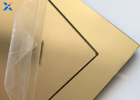 comprar El panel de cristal de Plexi del espejo de la pared decorativa 2m m de acrílico de oro de la hoja online manufacture