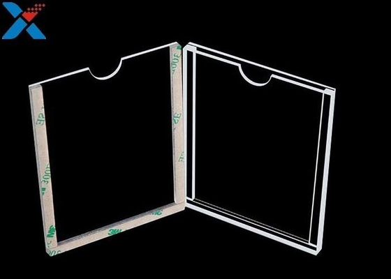 tenedor echado a un lado doble horizontal del cartel de la hoja de acrílico clara de la exhibición de 1m m