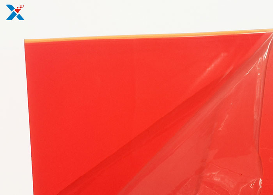 Hoja de acrílico roja sacada de Casted 2m m con la superficie pulida doble