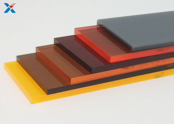 3m m colorearon las hojas de acrílico que la placa plástica del plexiglás cortó a la medida