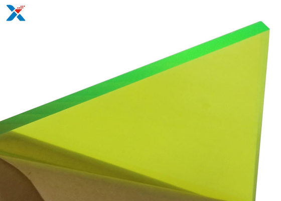 Tablero grande coloreado 3m m verde fluorescente del molde de la techumbre de la hoja de acrílico